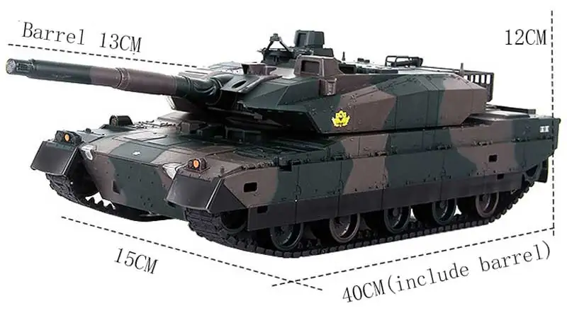 Перезаряжаемый танк с дистанционным управлением 40 см, камуфляжный Радиоуправляемый Танк 1/20, 9 каналов, 27 МГц, инфракрасные электрические игрушки для детей, мальчиков, подарки на день рождения