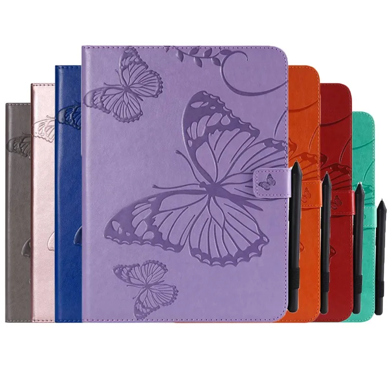 

PU Leather Case for Samsung Galaxy Tab A2 A 8.0 2017 SM-T380 SM-T385 T380 T385 8.0 inch Emboss Butterfly Printing case+film+pen