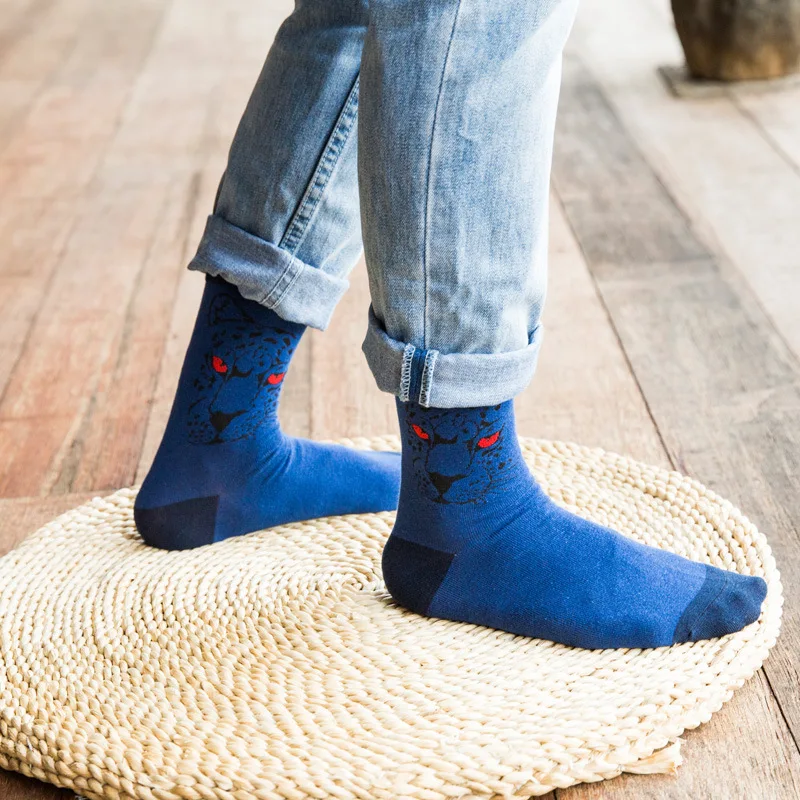 Мужские осенне зимние хлопковые носки с 3D рисунком|socks male|cotton sockssocks 5pairs |