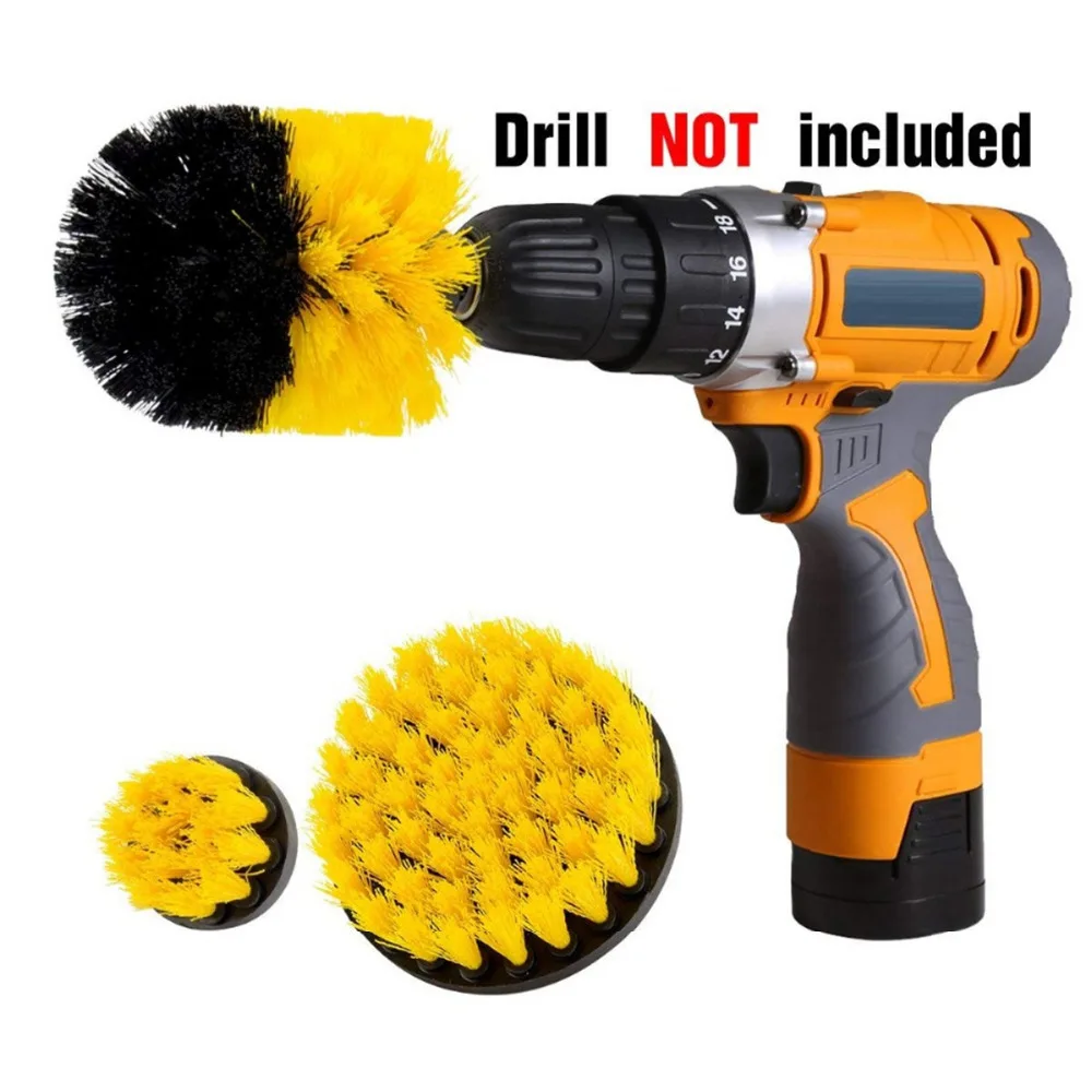 

3pcs/set Power Scrubber Brush Kitchen Bathroom Clean Drill Brush Surfaces Tub Sink Shower Tile Grout Cleaner Home Cleaning Tools
