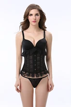 14 Plastic Bone Waist Corset Intimates Bustiers & Corsets Sexy Waist Cincher Slimming Appliques Shapewear Black Bodysuit 2833