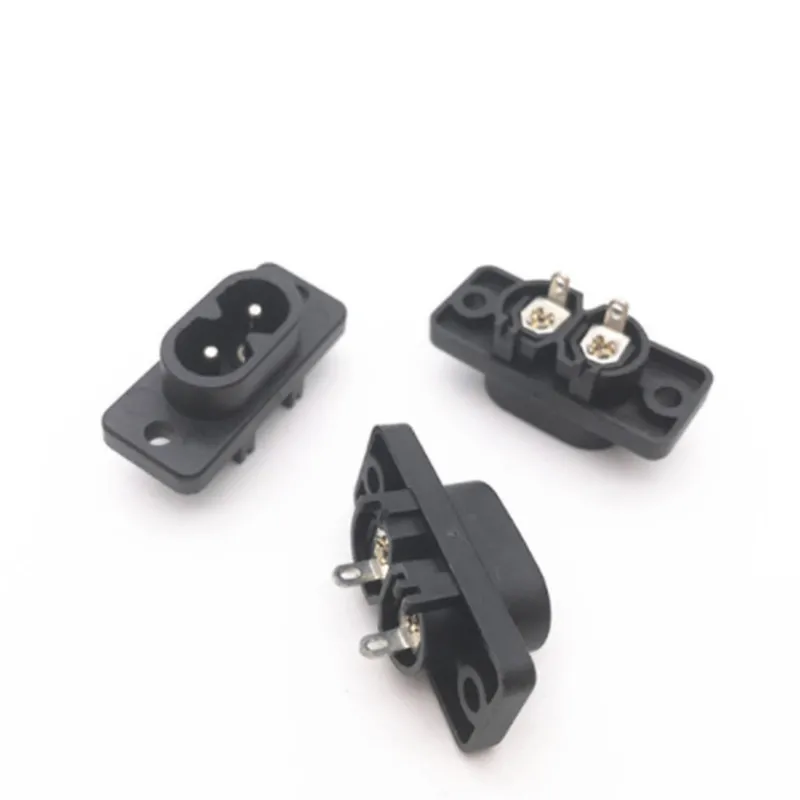 

10Pcs/lot AC 250V 2.5A IEC320 C7 Socket Soldering Pins Power Connector IEC 320