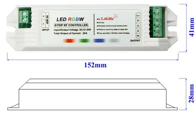 2,4 г 4 зоны led диммер затемнения (один цвет)/цветовая температура/RGB/RGBW светодиодный контроллер пластиковый корпус для светодиодной полосы