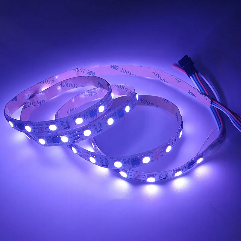 WS2811 5050 RGB Светодиодная лента 1 м/5 м 60 светодиодов/м индивидуальный адресуемый DC12V