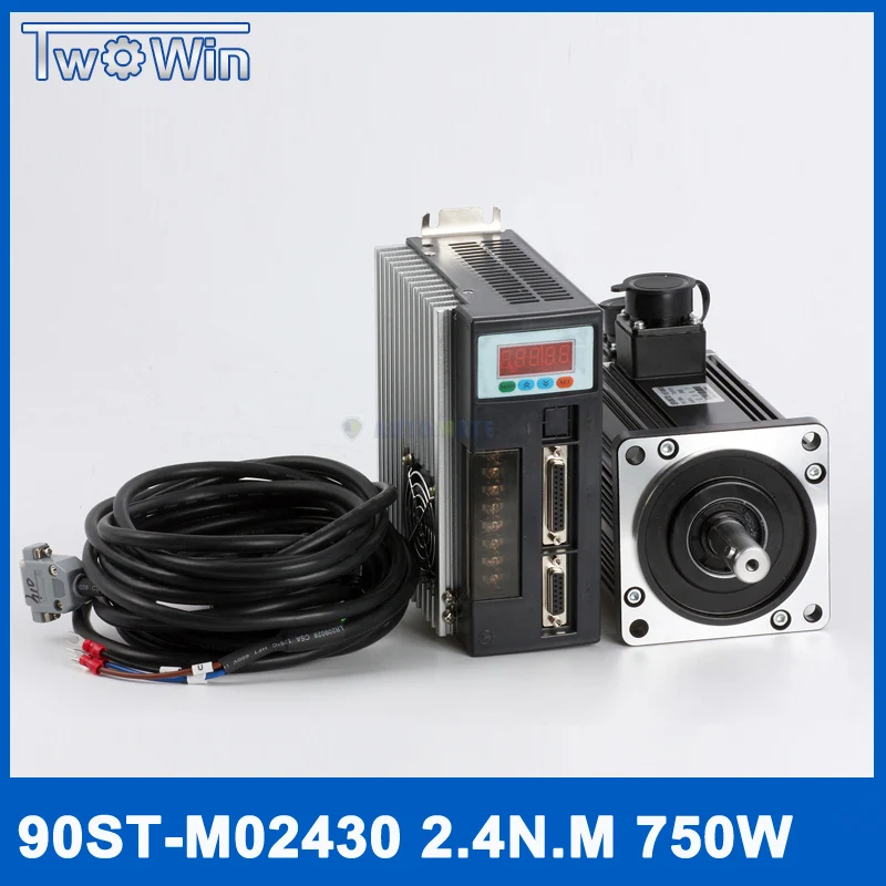 2.4N. M 0 75 кВт 90ST M02430 серводвигатель переменного тока 3000 об/мин + соответствующий