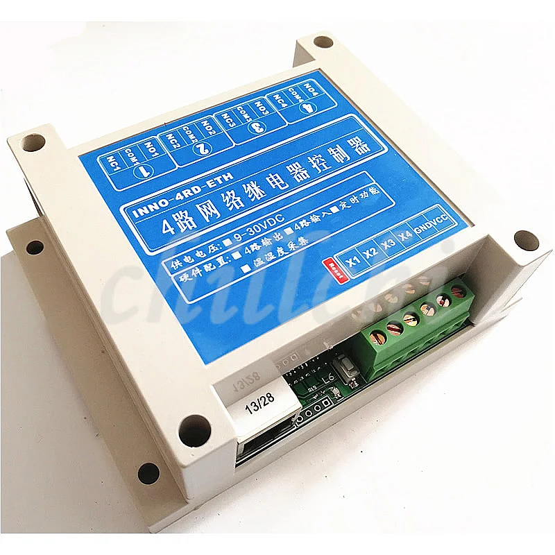 

4 road network relay Ethernet MODBUS TCP relay switch temperature and humidity