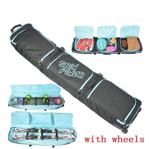 Monoboard para Esquiar Equipamento de Esqui Profissional com Roda Duplo para Ski Bolsa Protetora Grande