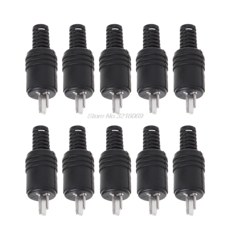 10 Pcs 2 Pin DIN Speaker Plug 2-Pin Plug Hifi Loudspeaker Cable Solder Connector Whosale&Dropship