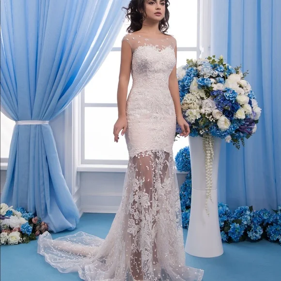 Eslieb высокого класса на заказ Бесплатная доставка же кружева свадебное платье 2019 свадебное платье es