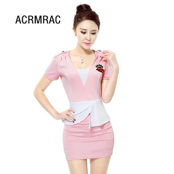 

Women Sets Slim summer splice Short sleeve short coat skirt 2-piece set Women Skirts suits Women set suits 2223