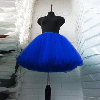 

Royal Blue Ball Gowns Skirts Tiered Ruffle Mini Skirt Custom Made New Coming Formal Party Prom Skirt