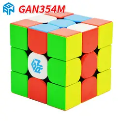 Гань 354 м Магнитный 3x3x3 магический куб Stickerles Gan354 м головоломка скоростной куб для WCA Professional Cubo Magico Gan354 м игрушки