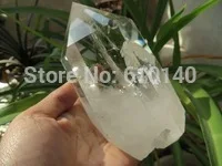 

5.12" Clear Natural QUARTZ CRYSTAL Wand POINT Healing W Great Rainbows 940g