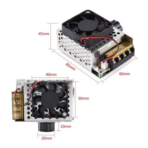 4000 W AC 220 V Напряжение регулятор двигателя Скорость пульт для вентилятора