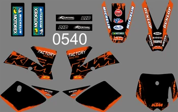 

0540 Motorcycle Team Graphic & Backgrounds Decal Stiker Kits for KTM SX50 2002 2003 2004 2005 2006 2007 2008