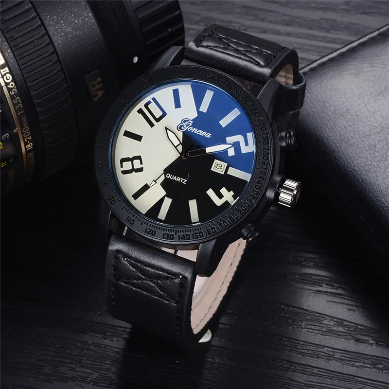 High Quality Fashion Men's Analog Sport Wrist Stainless Steel Case