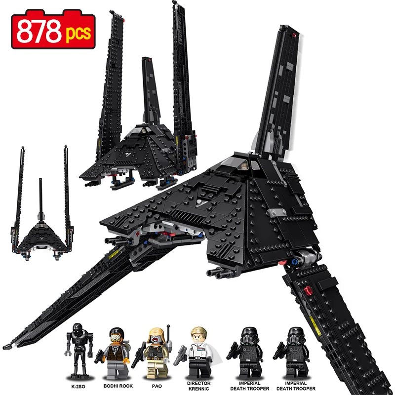 

878PCS Star Set Wars of building Block Compatible legoINGLY Empire Shuttle Building Block Model Toys Christmas Gift