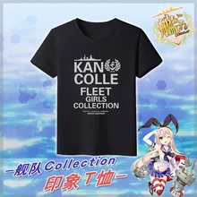 KANTAI Коллекция аниме унисекс футболка KAN COLLE морячки коллекция Лето короткий рукав футболки красивые узоры цвет черный