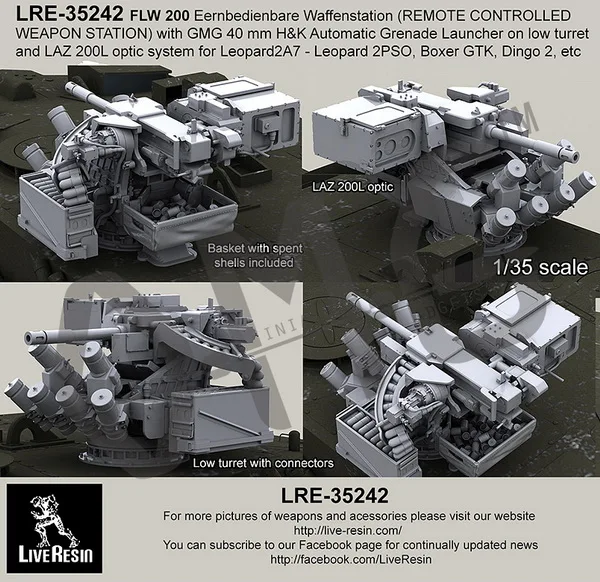 

[Scale Model Kit] Live Resin LRE-35242 1/35 FLW 200 Eernbedienbare Waffenstation