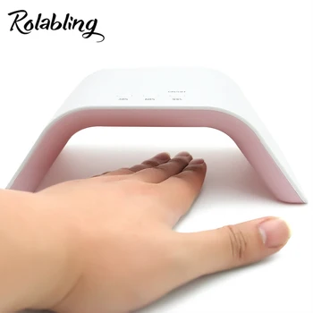 

Rolabling 24W Nail Dryer Machine 15pcs LED Bulbs LED UV Nail Art Lamp For Gel Nail Polish Nail Art Tools with USB Charge