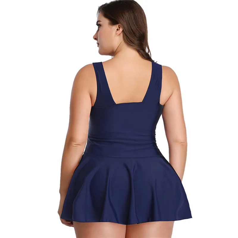 Preise 2018 neue Tankini Plus Size Bademode Frauen Bademode Zwei Stück Gedruckt Halter Badeanzug Schwimmen Kleid Badeanzug