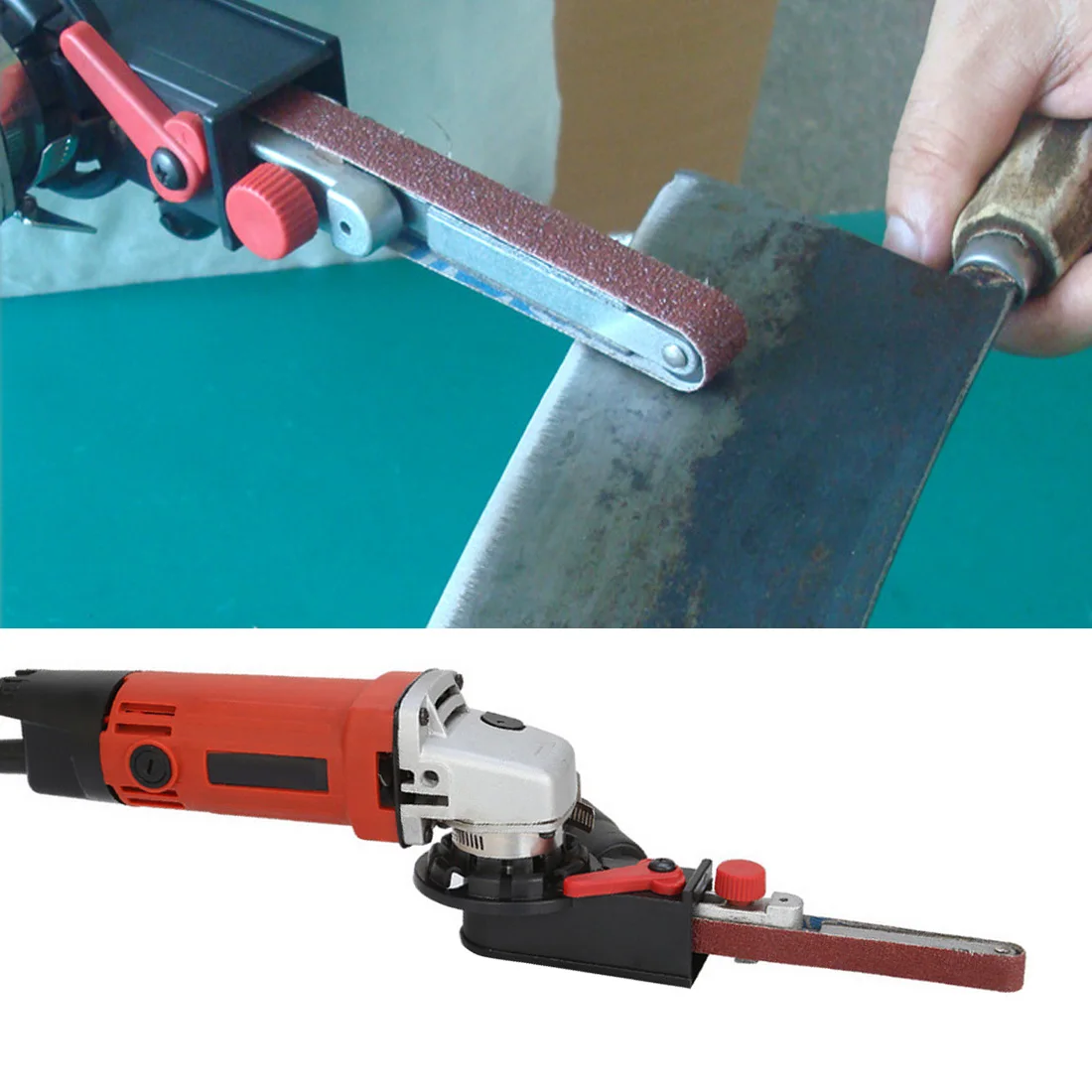 

Sanding Belt Adapter Head Convert for 115mm 4.5" and 125mm 5" Electric Angle Grinder Woodworking Grinding Power Tools