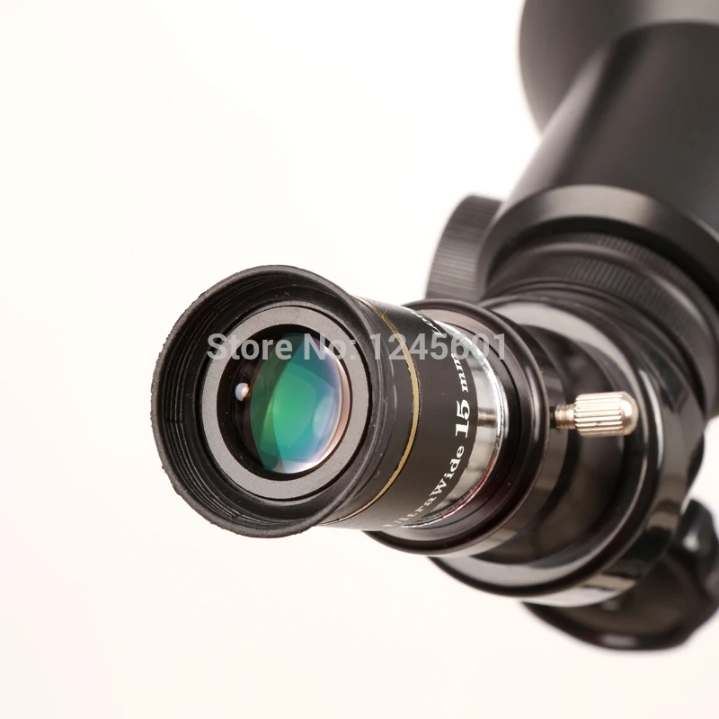 

The telescope fully Multi Coated 66 degree ultra wide 15mm eyepiece lens