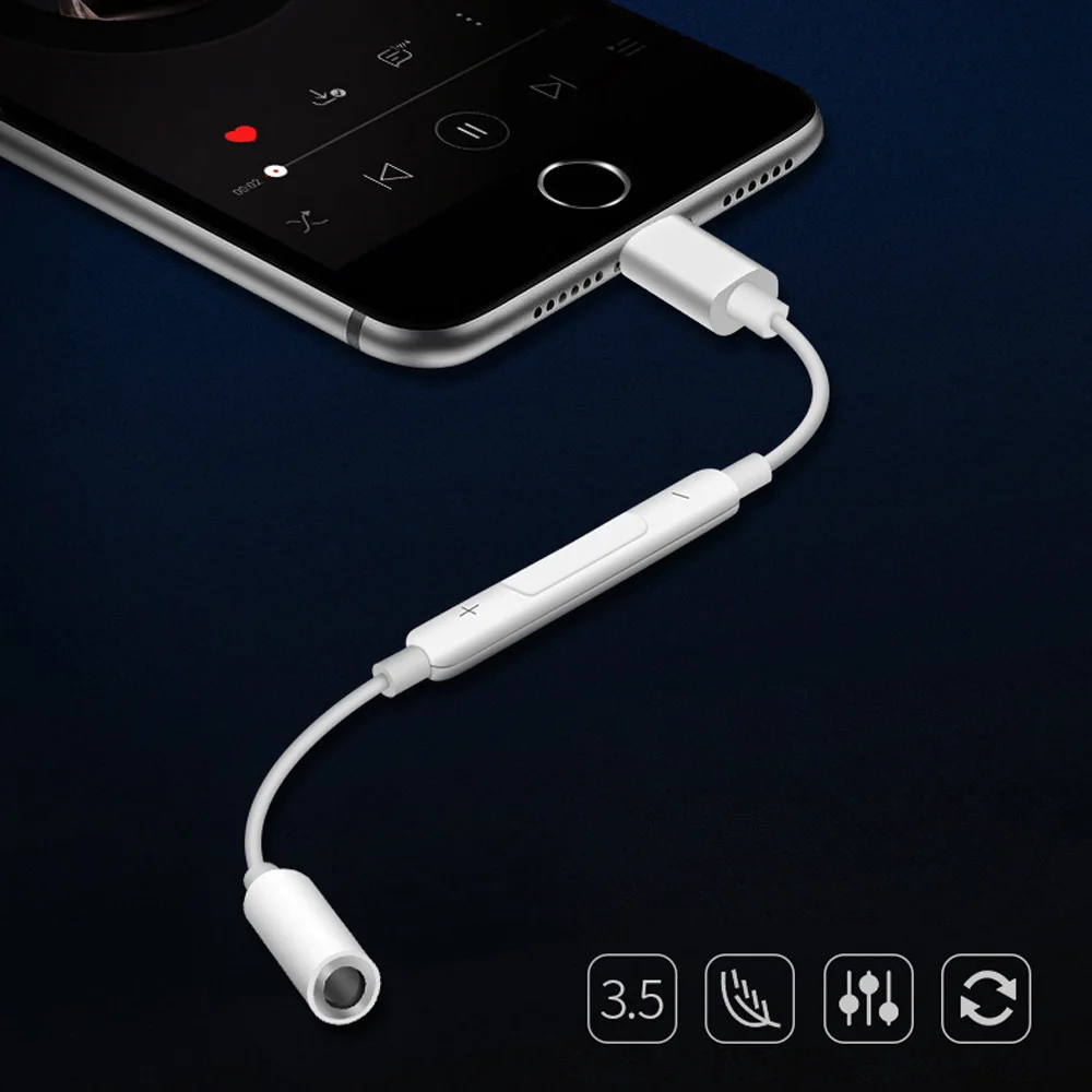 Адаптер для наушников Lightning 3 5 мм с Bluetooth аудио конвертером звонков iPhone 6 6S 7 8 plus X XS