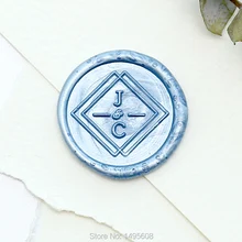 Штамп с шестигранным восковым уплотнением, индивидуальные инициалы, штамп с восковым уплотнением, штамп для свадебного воска, индивидуальное уплотнение для воска, уплотнение для обволакивания