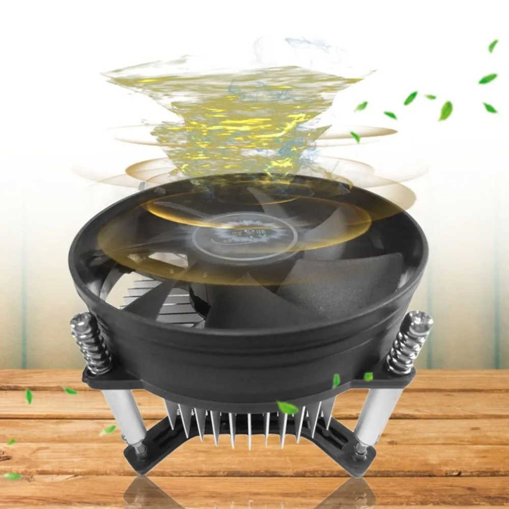 

rofessional Black Desktop Computer CPU Radiator Computer CPU Cooler Heat Sink Fan For Intel 22dBA 12V DC