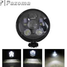 Pazoma HOT 5.75 5 3/4 LED Headlight Daymaker Black Projector DRL For Harley Davidson new arrival 5 twin dual daymaker led headlight for harley dyna fat bob fxdf model daymaker led lamp 5 fat bob projector led headlights