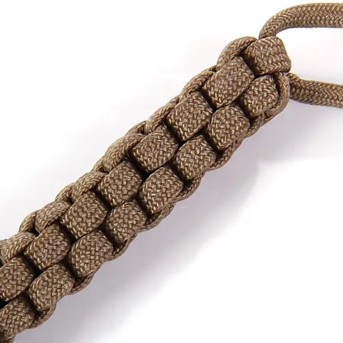 

Brown Paracord Parachute Cord Knot Knife keys Flashlight Lanyard 9 inch Long