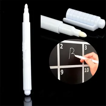 

10pcs/lot White Liquid Chalk Pen Marker For Glass Windows Chalkboard Blackboard School Supplies