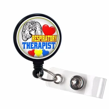 

Respiratory Therapist Retractable Badge Holder, Id Badge Reel, ID Badge Holders 10pcs/lot