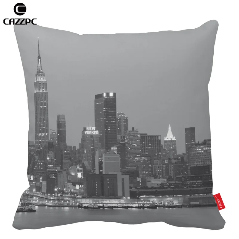 

New york night white and black print Car Decorative Throw Pillowcase Pillow cases Cushion Covers Sofa Chair Home Decor