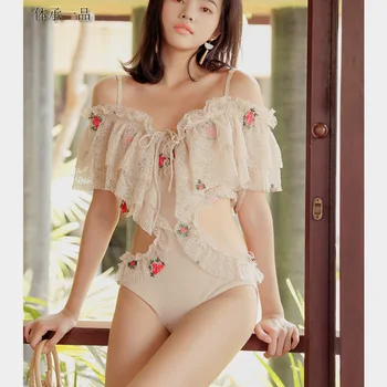 

High Waist Swimsuit One-Piece Swimsuits Swimming Suit For Women 2019 Swimwear One Piece Bikinis Female Sexy Digging Word Ins