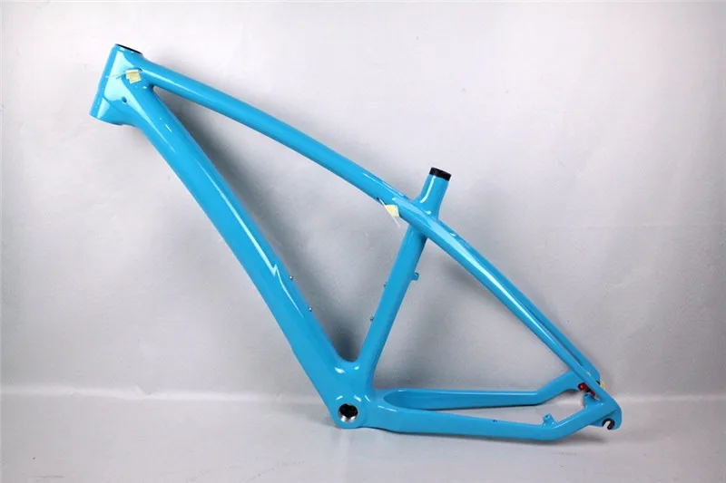 Discount Blue color carbon MTB frame 650B BSA/BB30 bicycle part T800 MTB bike frame UD 135*9mm quick release model carbon fame 5