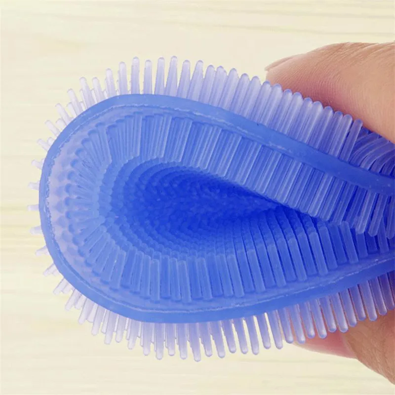 Antibacterial Silicone Cleaning Brush Pad Dish Fruit Scrubber Kitchen Clean Tool 06