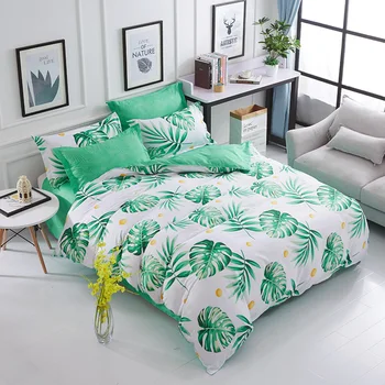 

Bedding Sets Twin Queen King Size Duvet Cover Set Spring Green Leaf Bedding