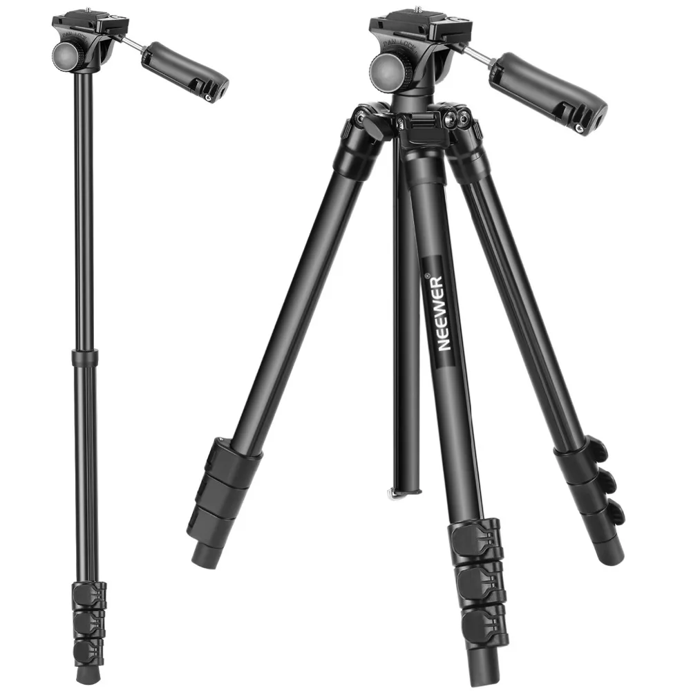 Neewer Portable Travel Camera Phone Tripod Monopod 57.5 inches Aluminum
