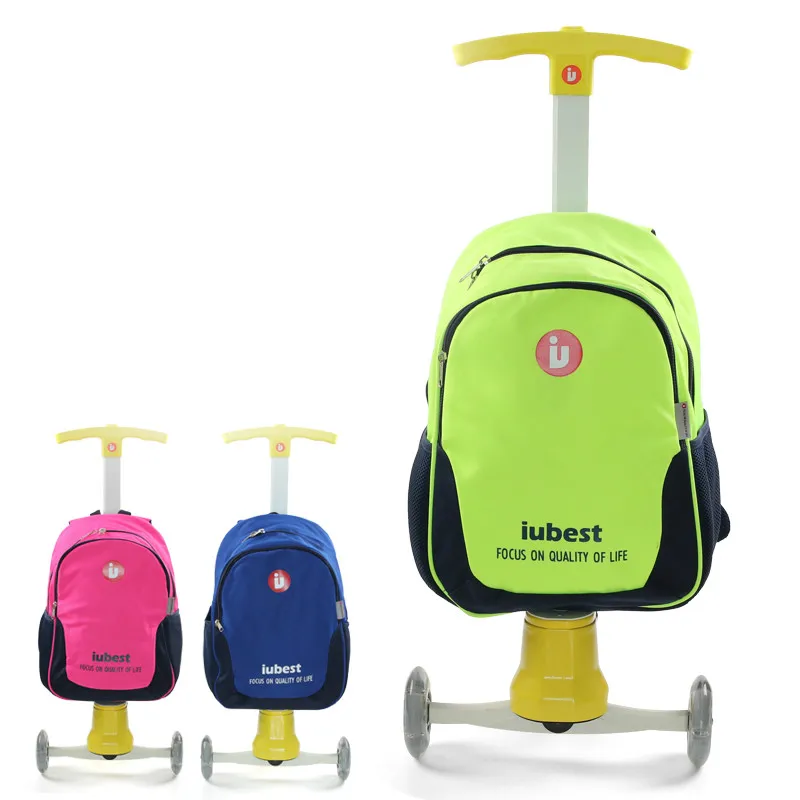 Детский дорожный рюкзак для скутера школьный багажный на колесиках|Чемодан - Фото №1