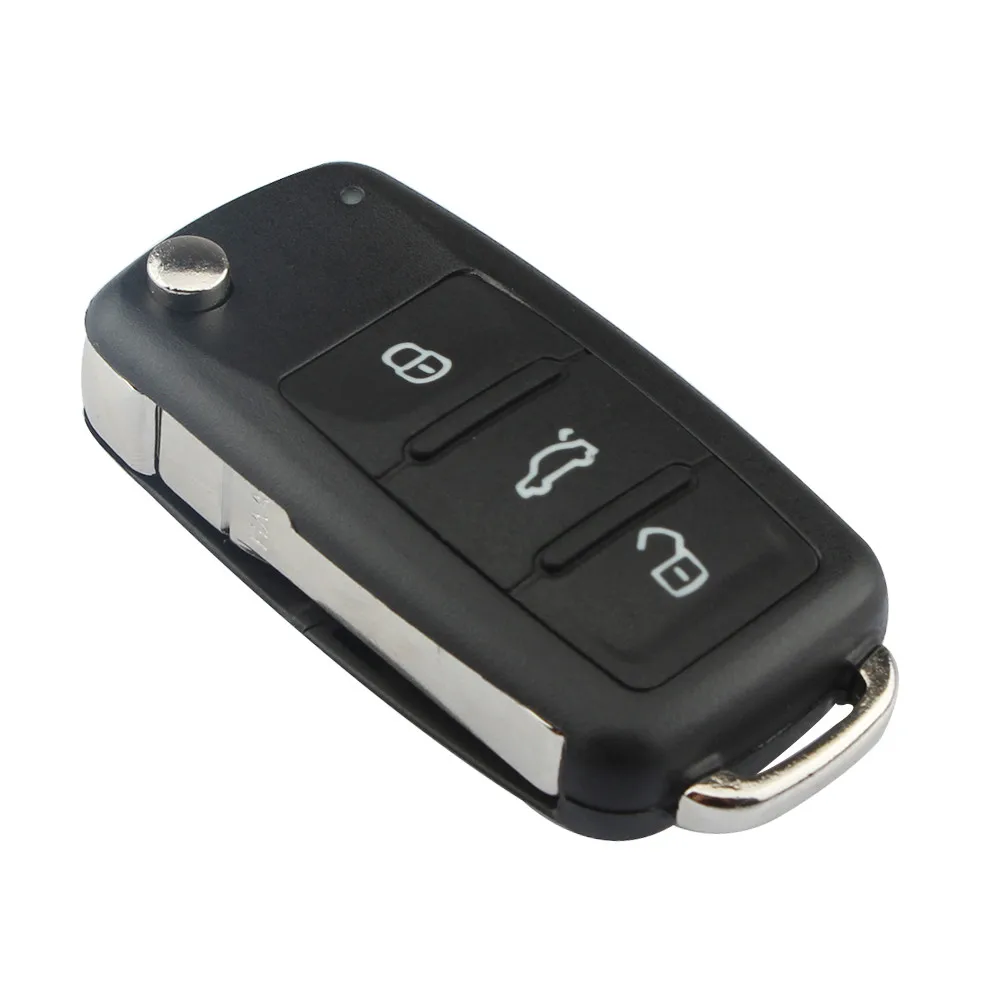 Складной ключ с 3 кнопками для VW Tiguan Golf Sagitar Polo MK6 Touareg Uncut Blade HU66 Fob чехол для 5K0837 202 AD