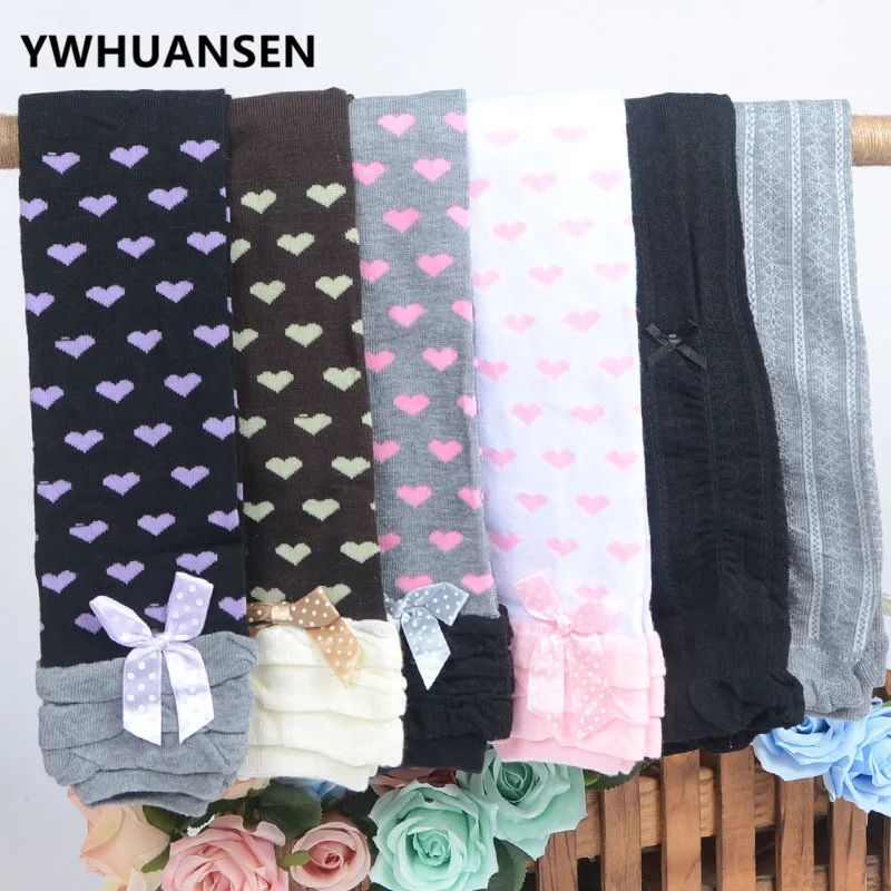 

YWHUANSEN 3-12 Years Bowknot Children's Stockings Princess Leggings Girl Cotton Pants Autumn Boys Children's Trousers Pantyhose