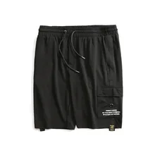 Хип-хоп мужские шорты кэжуал ленты дизайнерские шорты летние модные мужские шорты для бега уличная Черная 2XL 3XL 5XL 6XL 7XL4XL
