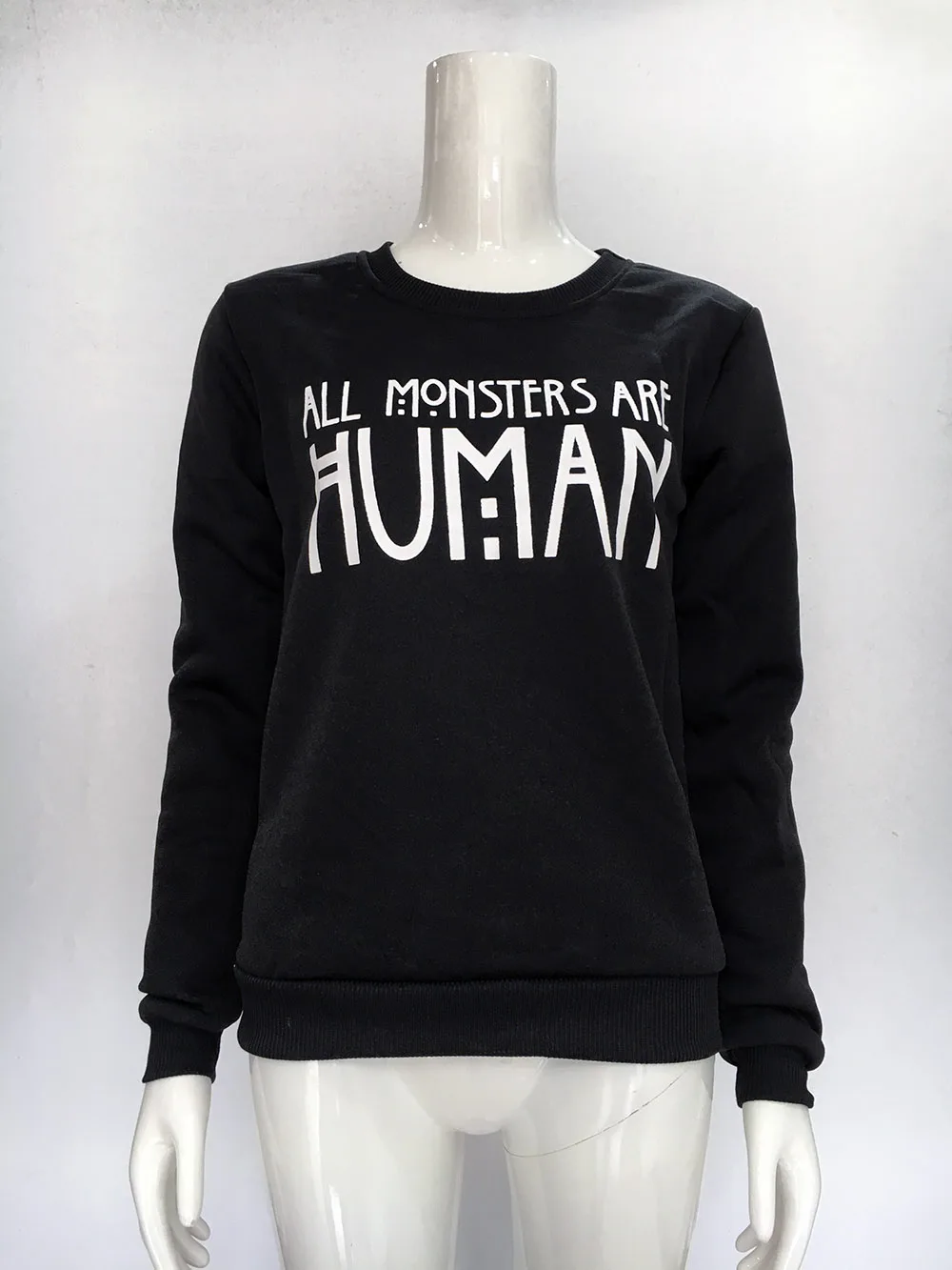 Женские толстовки с капюшоном и надписью All Monsters Are Human повседневные в стиле
