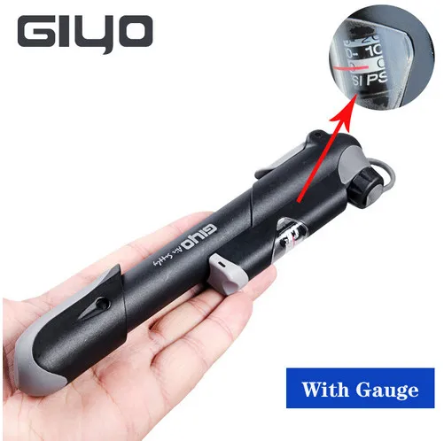 Giyo GP-041S MTB велосипед портативный мини насос с gague 120 PSI высокого давления Велоспорт