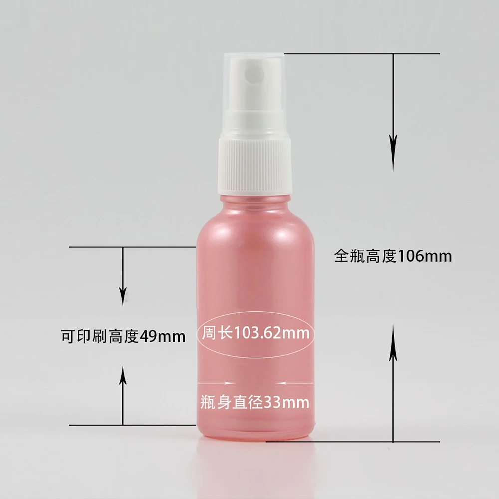 Frasco de Spray de Perfume de Vidro Recarregáveis com Branco Frasco de Perfume de Vidro Atacado Onças-de-rosa Cor Atomizador Vazio 30 ml Pcs 1 50 2 Garrafas reutilizáveis