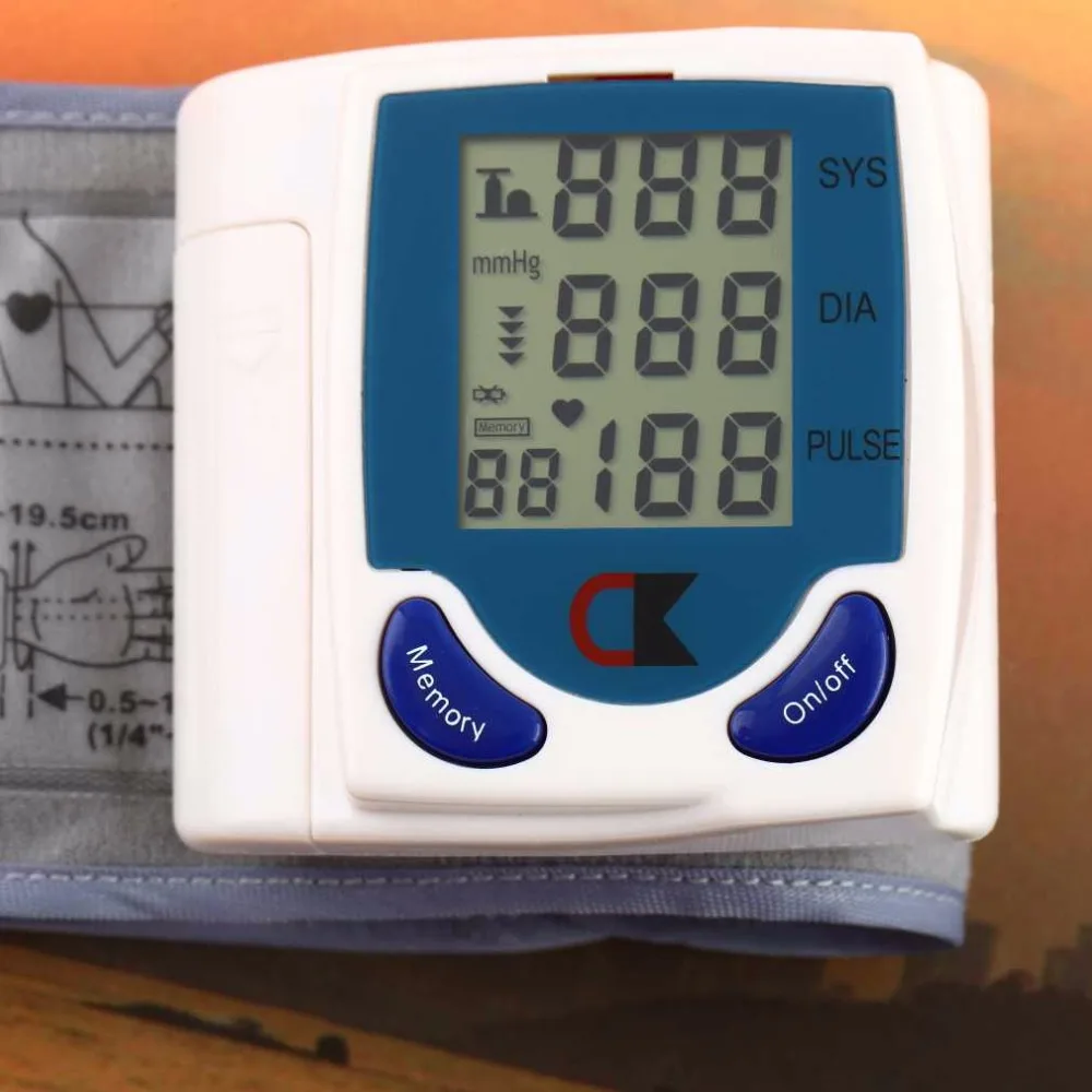 1 pc Super Deal Health Care Automatic Digital LCD Wrist Blood Pressure Monitor for Measuring Heart