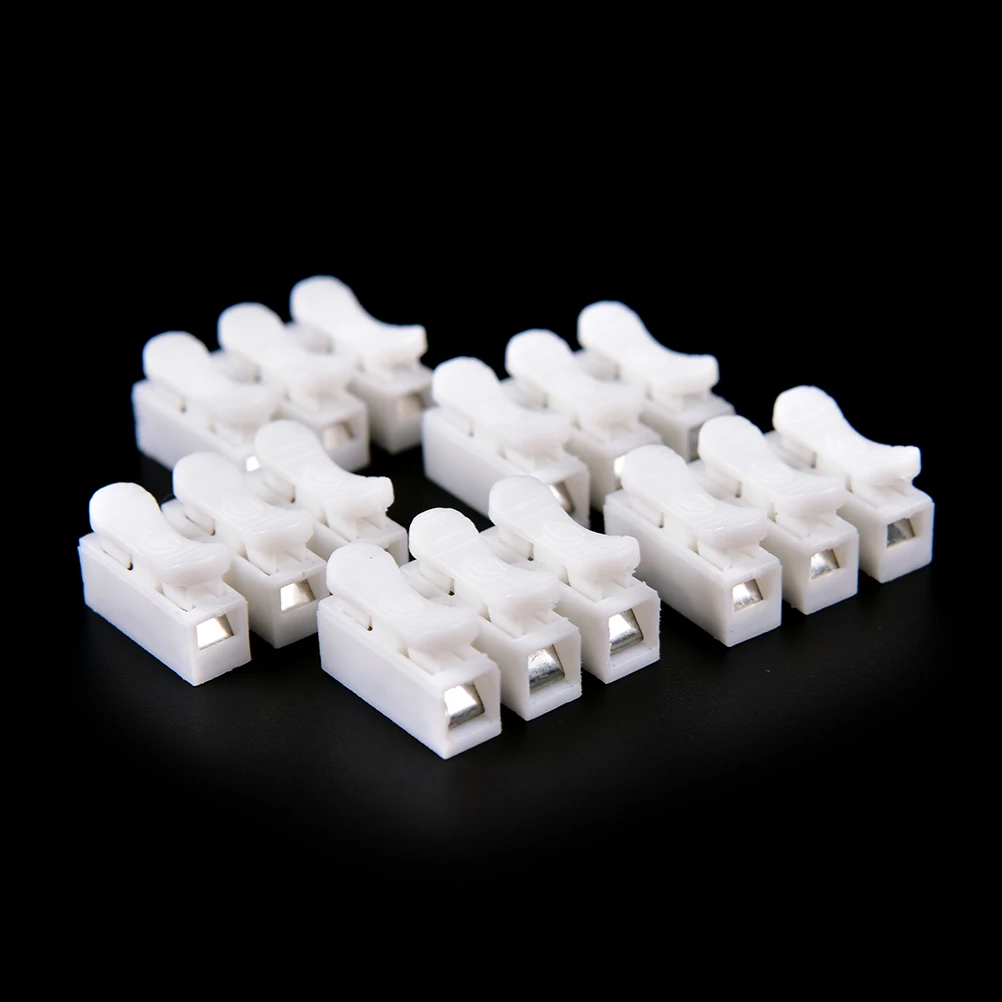 

New 20pcs Electrical 3 Pins Cable Connectors CH3 Quick Splice Lock Wire Terminals For Led Strip