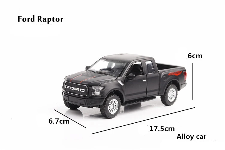 Сплава литья под давлением для Ford F150 Raptor пикап Рок Гусеничный грузовик отступить модель автомобиля коллекция звук и свет хобби игрушки